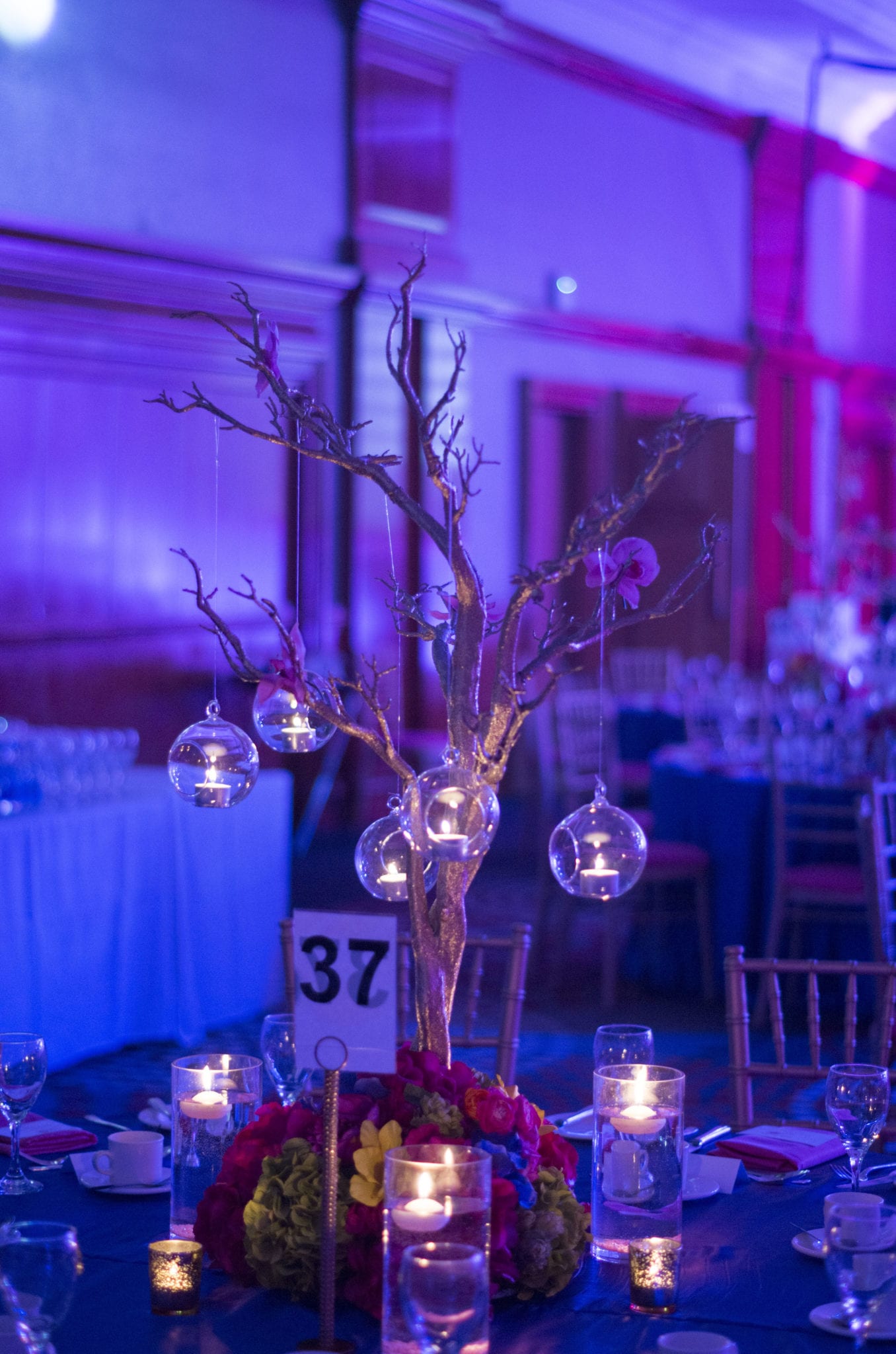 Qube Events Table Centrepieces