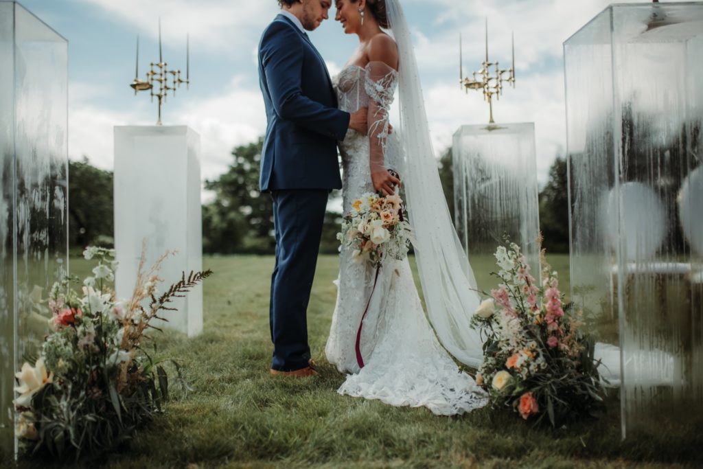 Outdoor wedding with opulent styling
