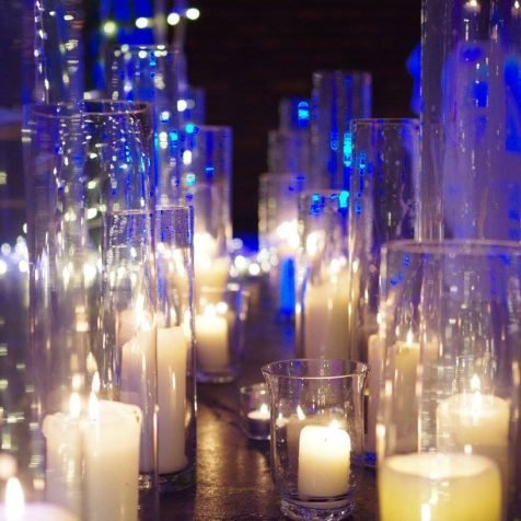 Candlelit aisle